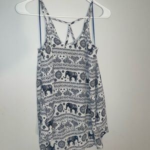 Elephant print tank blouse